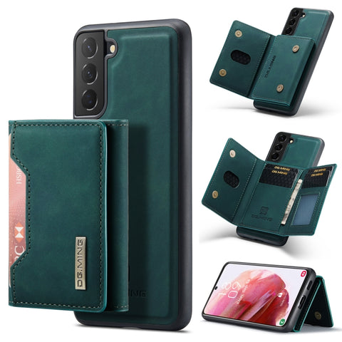 DG.MING M2 Series 3-Fold Multi Card Bag + Magnetic Back Cover Phone Case, For Samsung Galaxy S22 5G, For Samsung Galaxy S22+ 5G, For Samsung Galaxy S22 Ultra 5G