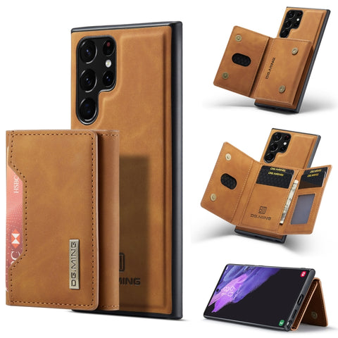DG.MING M2 Series 3-Fold Multi Card Bag + Magnetic Back Cover Phone Case, For Samsung Galaxy S22 5G, For Samsung Galaxy S22+ 5G, For Samsung Galaxy S22 Ultra 5G
