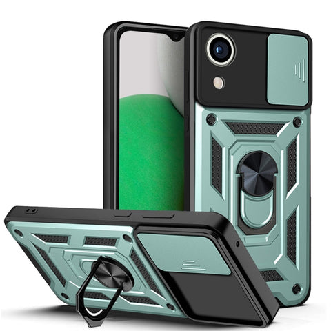Sliding Camera Cover Design TPU+PC Phone Case, For Samsung Galaxy A03 Core