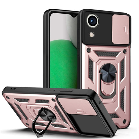 Sliding Camera Cover Design TPU+PC Phone Case, For Samsung Galaxy A03 Core