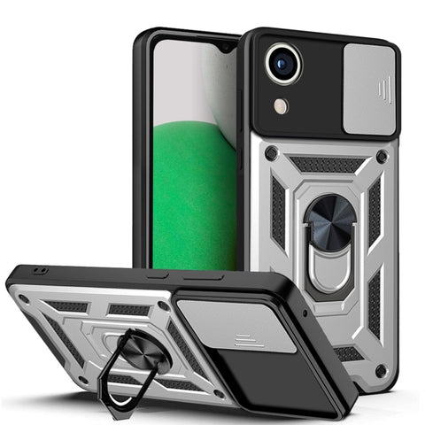 Sliding Camera Cover Design TPU+PC Phone Case, For Samsung Galaxy A03 Core