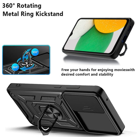 Sliding Camera Cover Design TPU+PC Phone Case, For Samsung Galaxy A03 Core