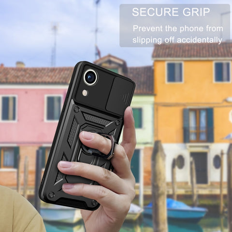 Sliding Camera Cover Design TPU+PC Phone Case, For Samsung Galaxy A03 Core