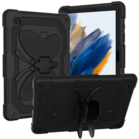 Beige PC + Silicone Holder Tablet Case, For Samsung Galaxy Tab A8 10.5 2021