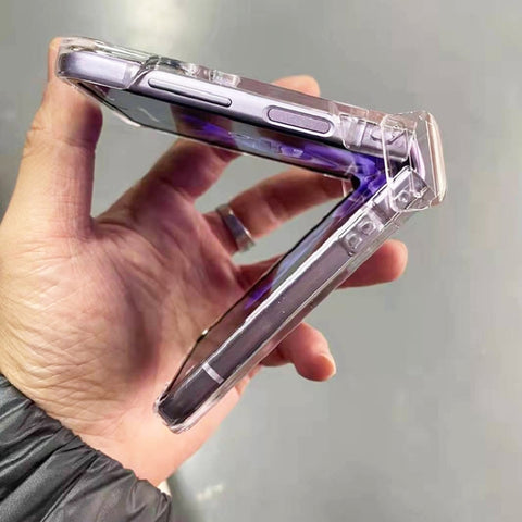 Hinge Fold Transparent PC Phone Case, For Samsung Galaxy Z Flip3 5G
