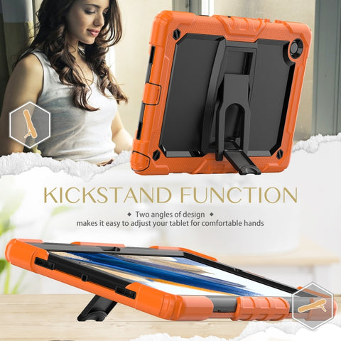 Shockproof Black Silicone + PC Tablet Protective Case, For Samsung Galaxy Tab A8 10.5 2021