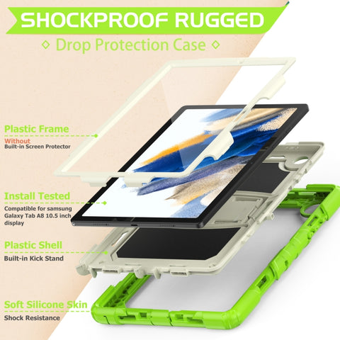 Shockproof Beige Silicone + PC Tablet Protective Case, For Samsung Galaxy Tab A8 10.5 2021