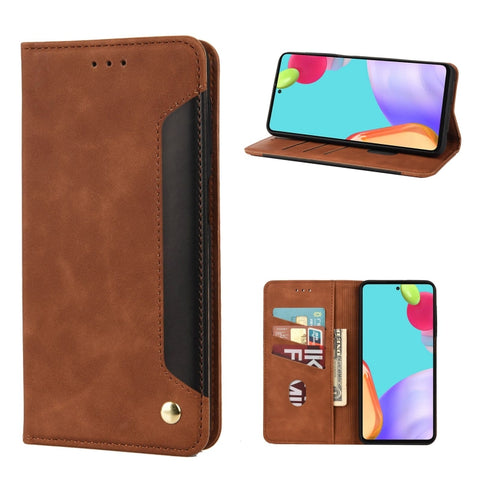 Skin Feel Splicing Leather Phone Case, For Samsung Galaxy A23 5G