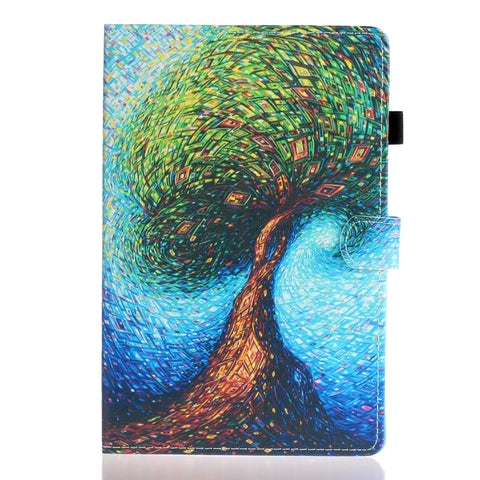 Painted Left and Right Flat Leather Tablet Case, For Samsung Galaxy Tab A8 10.5 2021