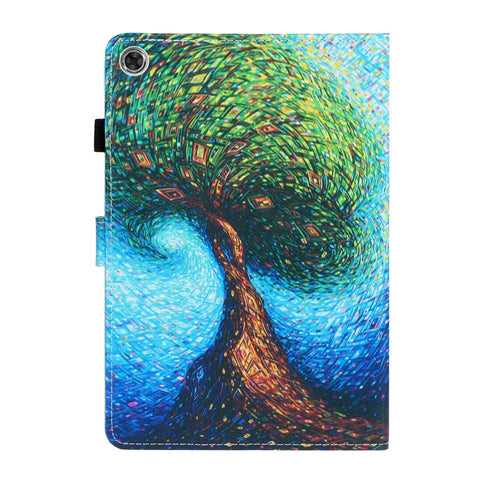 Painted Left and Right Flat Leather Tablet Case, For Samsung Galaxy Tab A8 10.5 2021