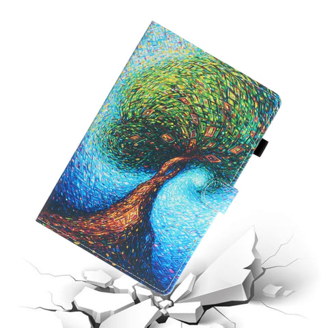 Painted Left and Right Flat Leather Tablet Case, For Samsung Galaxy Tab A8 10.5 2021
