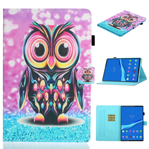 Painted Left and Right Flat Leather Tablet Case, For Samsung Galaxy Tab A8 10.5 2021