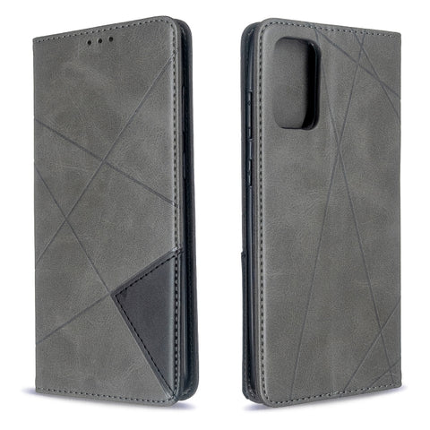 Rhombus Texture Horizontal Flip Magnetic Leather Case with Holder & Card Slots, For Galaxy S20, For Galaxy A71, For Galaxy S20+, For Galaxy S20 Ultra, For Xiaomi CC9 Pro