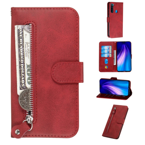 Fashion Calf Texture Zipper Horizontal Flip PU Leather Case, with Holder & Card Slots & Wallet, For Xiaomi Redmi Note 8, For Xiaomi Redmi Note 8 Pro, For Galaxy A10s, For Galaxy A20s
