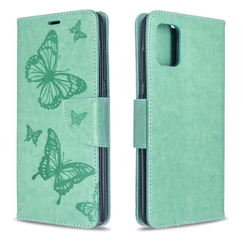 Embossing Two Butterflies Pattern Horizontal Flip PU Leather Case with Holder & Card Slot & Wallet & Lanyard, For Galaxy S20, For Galaxy S20+, For Galaxy A51, For Galaxy A71, For Galaxy S20 Ultra