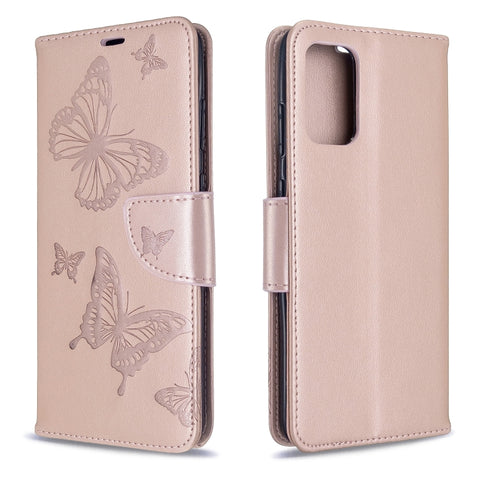 Embossing Two Butterflies Pattern Horizontal Flip PU Leather Case with Holder & Card Slot & Wallet & Lanyard, For Galaxy S20, For Galaxy S20+, For Galaxy A51, For Galaxy A71, For Galaxy S20 Ultra