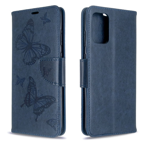 Embossing Two Butterflies Pattern Horizontal Flip PU Leather Case with Holder & Card Slot & Wallet & Lanyard, For Galaxy S20, For Galaxy S20+, For Galaxy A51, For Galaxy A71, For Galaxy S20 Ultra