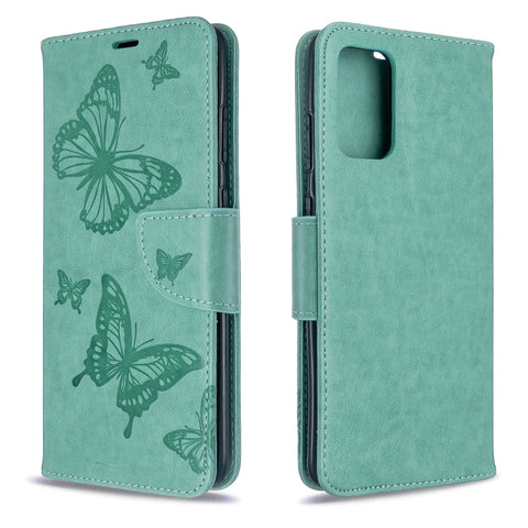 Embossing Two Butterflies Pattern Horizontal Flip PU Leather Case with Holder & Card Slot & Wallet & Lanyard, For Galaxy S20, For Galaxy S20+, For Galaxy A51, For Galaxy A71, For Galaxy S20 Ultra
