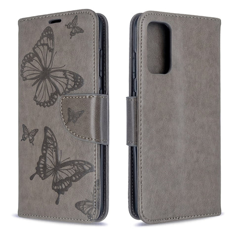 Embossing Two Butterflies Pattern Horizontal Flip PU Leather Case with Holder & Card Slot & Wallet & Lanyard, For Galaxy S20, For Galaxy S20+, For Galaxy A51, For Galaxy A71, For Galaxy S20 Ultra