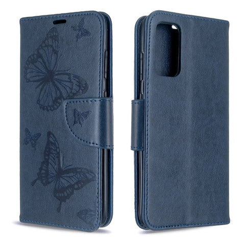Embossing Two Butterflies Pattern Horizontal Flip PU Leather Case with Holder & Card Slot & Wallet & Lanyard, For Galaxy S20, For Galaxy S20+, For Galaxy A51, For Galaxy A71, For Galaxy S20 Ultra