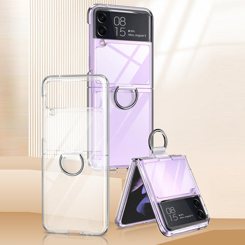 PC + PVC Ring Phone Case, For Samsung Galaxy Z Flip3 5G