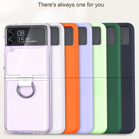 PC + PVC Ring Phone Case, For Samsung Galaxy Z Flip3 5G