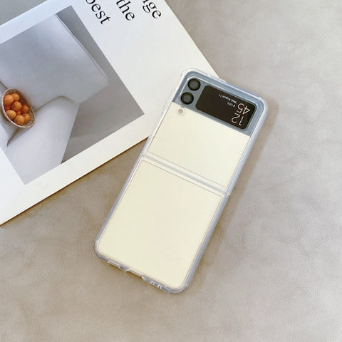 For Samsung Galaxy Z Flip4 Round Edge TPU Folding Phone Case, For Samsung Galaxy Z Flip4