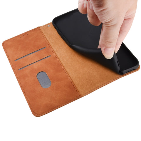 Skin Feel Magnetic Calf Leather Case, For iPhone SE 2022 / SE 2020 / 8 / 7