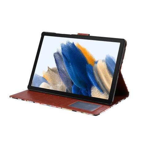 Flower Cloth Leather Smart Tablet Case, For Samsung Galaxy Tab A8 10.5 2021 X200 / X205