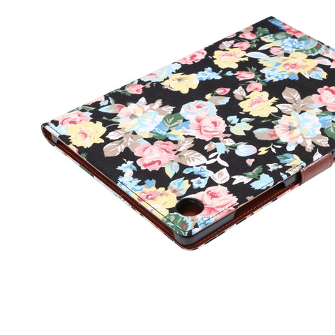Flower Cloth Leather Smart Tablet Case, For Samsung Galaxy Tab A8 10.5 2021 X200 / X205