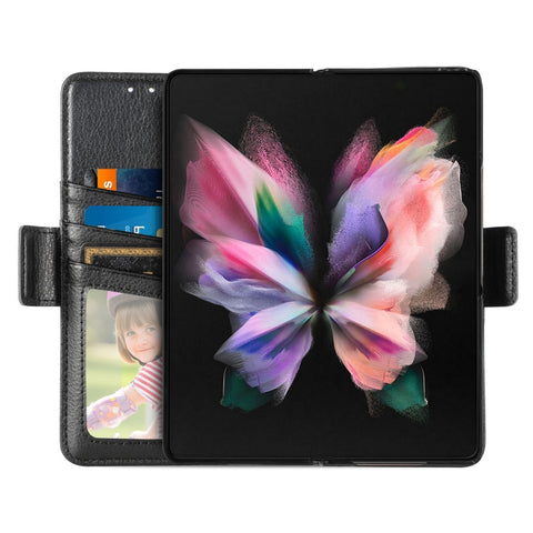 Multi-function Card Pen Slot Leather Phone Case, For Samsung Galaxy Z Fold3 5G