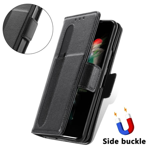 Multi-function Card Pen Slot Leather Phone Case, For Samsung Galaxy Z Fold3 5G