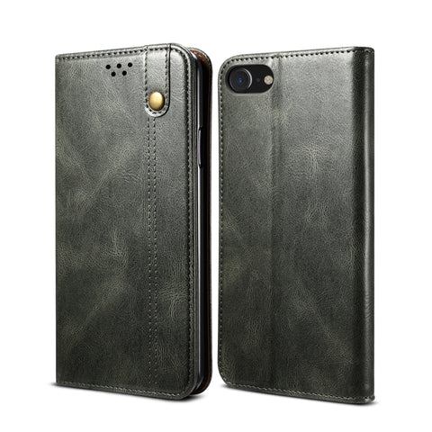 Oil Wax Crazy Horse Texture Leather Phone Case, For iPhone SE 2022 / SE 2020 / 8 / 7 / 6, For Samsung Galaxy A33 5G, For Samsung Galaxy A53 5G