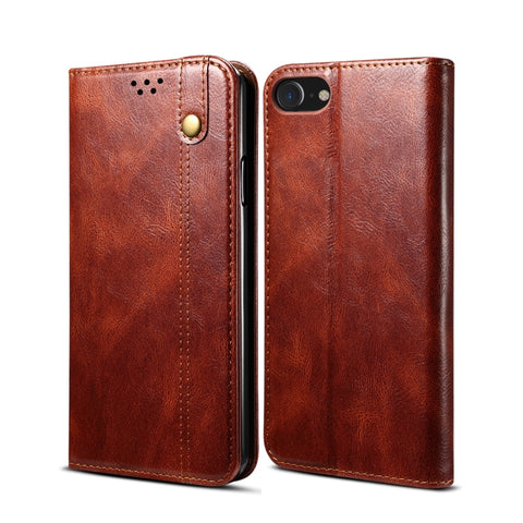 Oil Wax Crazy Horse Texture Leather Phone Case, For iPhone SE 2022 / SE 2020 / 8 / 7 / 6, For Samsung Galaxy A33 5G, For Samsung Galaxy A53 5G