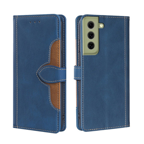 Skin Feel Straw Hat Magnetic Buckle Leather Phone Case, For Samsung Galaxy S21 FE, For Samsung Galaxy Xcover 5