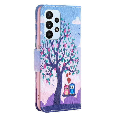 Colored Drawing Pattern Flip Leather Phone Case, For Samsung Galaxy A23 5G