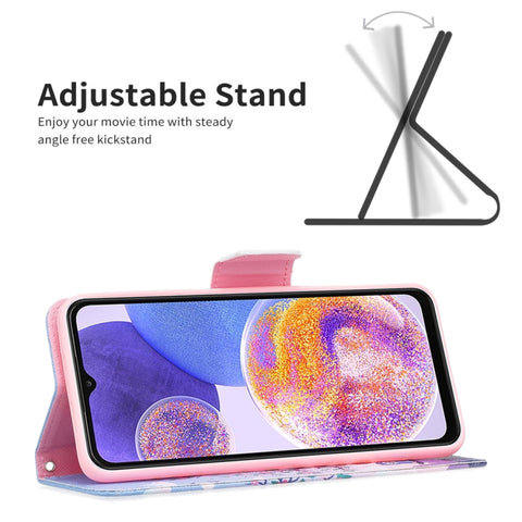 Colored Drawing Pattern Flip Leather Phone Case, For Samsung Galaxy A23 5G