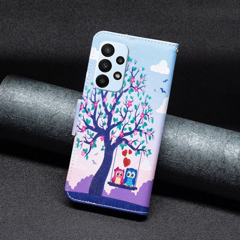 Colored Drawing Pattern Flip Leather Phone Case, For Samsung Galaxy A23 5G