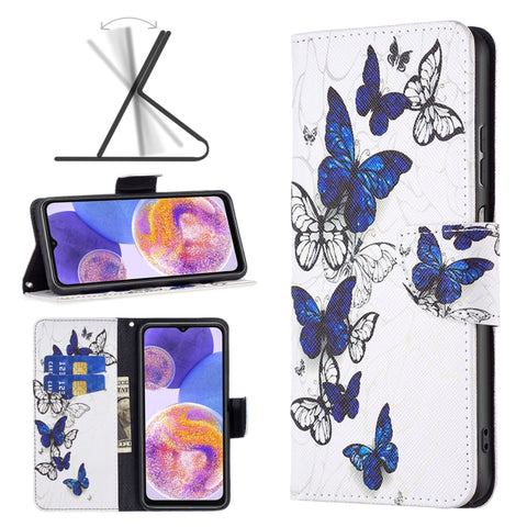 Colored Drawing Pattern Flip Leather Phone Case, For Samsung Galaxy A23 5G