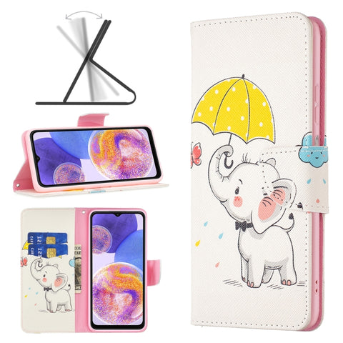 Colored Drawing Pattern Flip Leather Phone Case, For Samsung Galaxy A23 5G