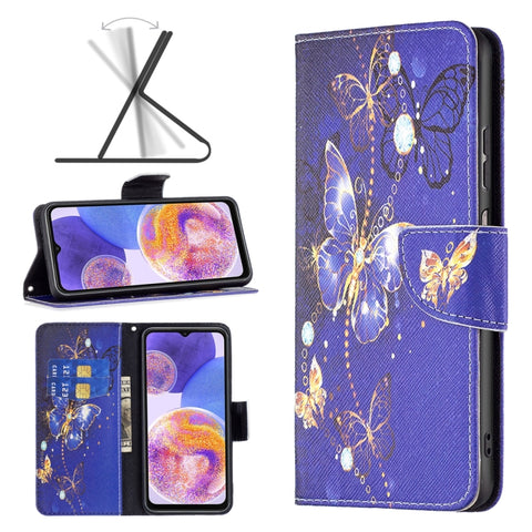 Colored Drawing Pattern Flip Leather Phone Case, For Samsung Galaxy A23 5G