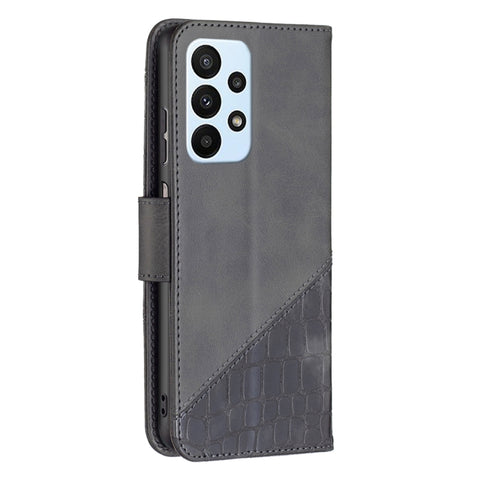 Matching Color Crocodile Texture Leather Phone Case, For Samsung Galaxy A23 5G