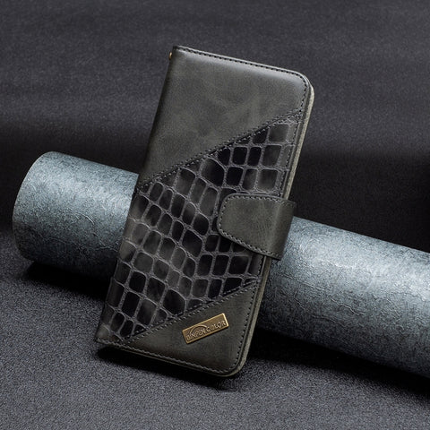 Matching Color Crocodile Texture Leather Phone Case, For Samsung Galaxy A23 5G