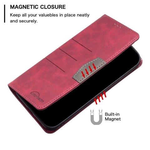 BF10 Color Block Magnetic Flip Leather Phone Case, For Samsung Galaxy A03 166mm