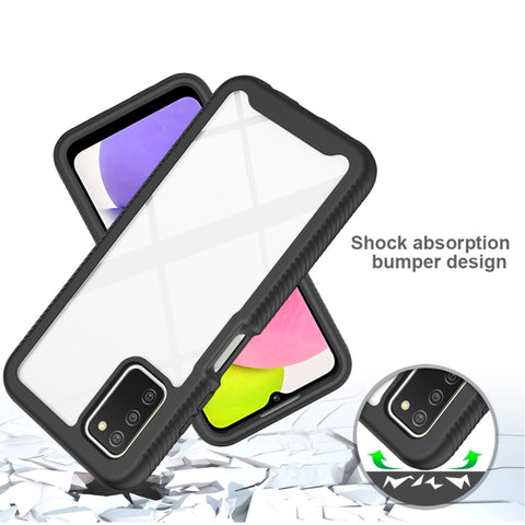 Starry Sky Solid Color Series Shockproof PC + TPU Phone Case, For Samsung Galaxy A03s 164mm, For Samsung Galaxy A03s 166mm