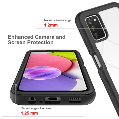 Starry Sky Solid Color Series Shockproof PC + TPU Phone Case, For Samsung Galaxy A03s 164mm, For Samsung Galaxy A03s 166mm
