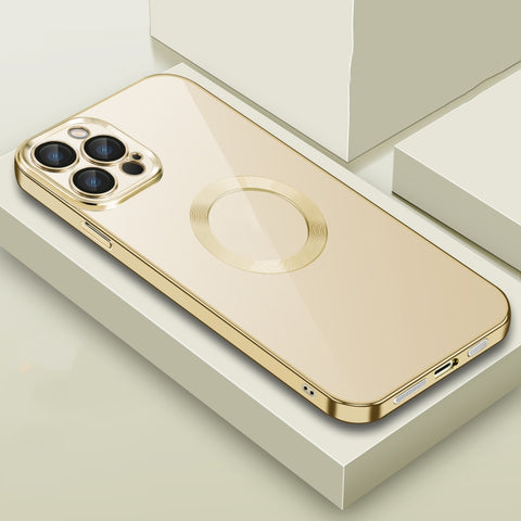 9D Electroplated Edge Len Film Clear PC + TPU Shockproof Case, For iPhone 11, For iPhone 11 Pro Max, For iPhone 12, For iPhone 12 Pro Max, For iPhone 13, For iPhone 13 Pro
