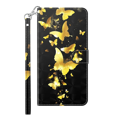3D Painting Pattern TPU + PU Leather Phone Case, For Samsung Galaxy S22 Ultra 5G
