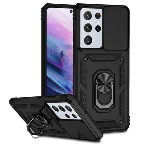Sliding Camshield Holder Phone Case, For Samsung Galaxy S21 Ultra 5G
