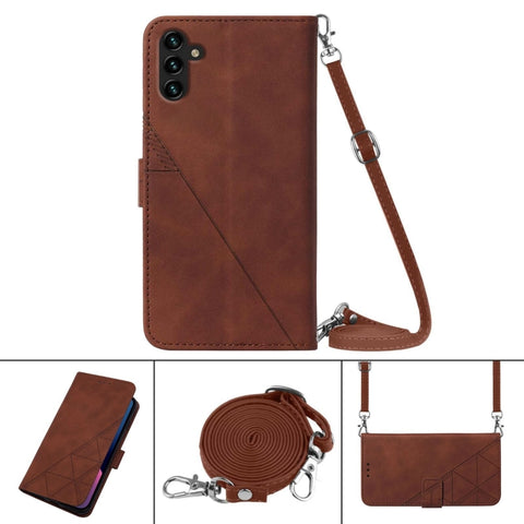 Crossbody 3D Embossed Flip Leather Phone Case, For Samsung Galaxy A13 5G
